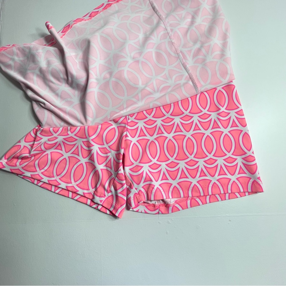 LULU B Women's Athletic Pickelball Tennis Skort Bright Pink Geometric Size XS - Picture 4 of 9